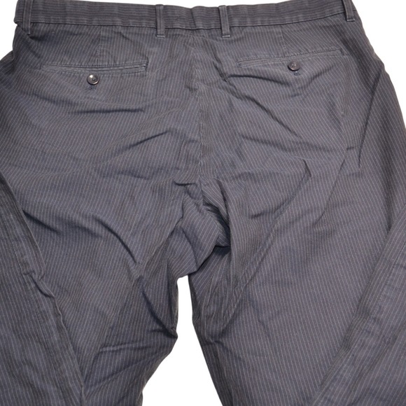 Banana Republic Mens Straight Fit Pinstripe Dress Pants 34x30 Navy Blue Cotton - Picture 5 of 5